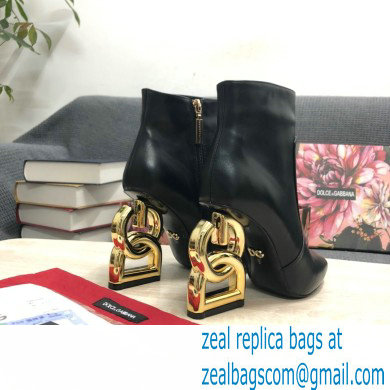 Dolce  &  Gabbana Heel 10.5cm ankle boots with DG Pop heel Black 2022